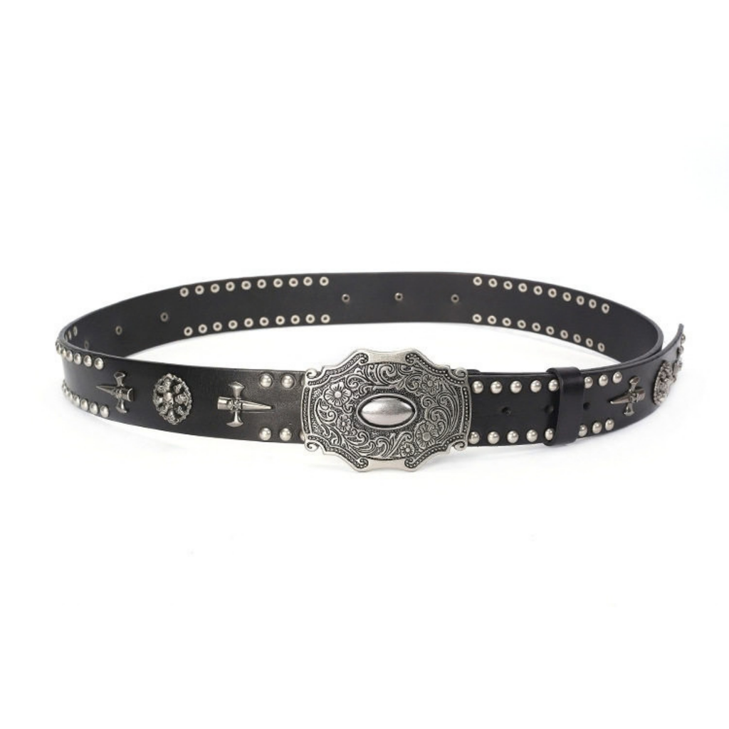 Şövalye Metal Tokalı Punk Tarzı Unisex Deri Kemer