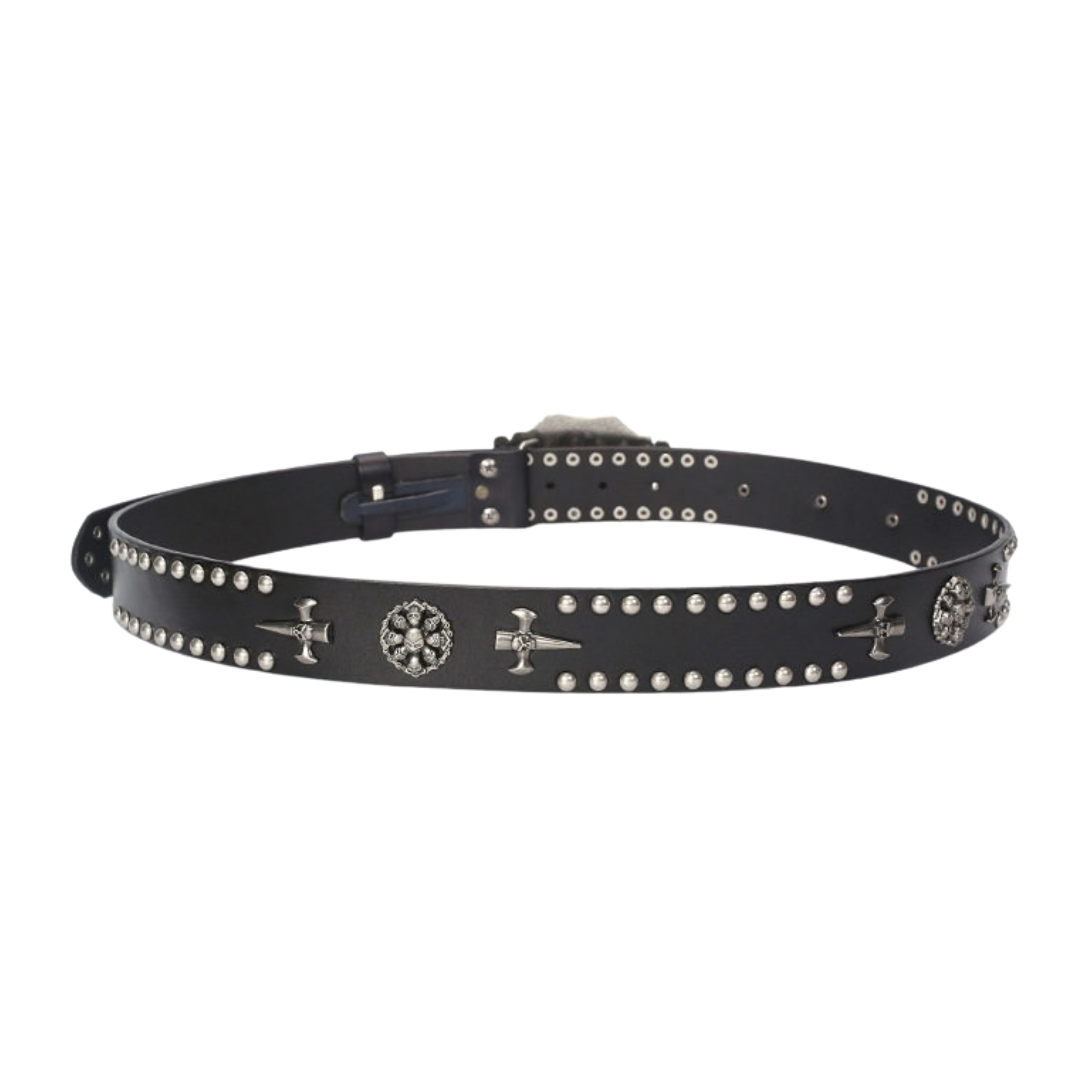 Şövalye Metal Tokalı Punk Tarzı Unisex Deri Kemer