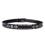 Zımbalı Hip Hop Punk Tarzı Unisex Hakiki Deri Kemer