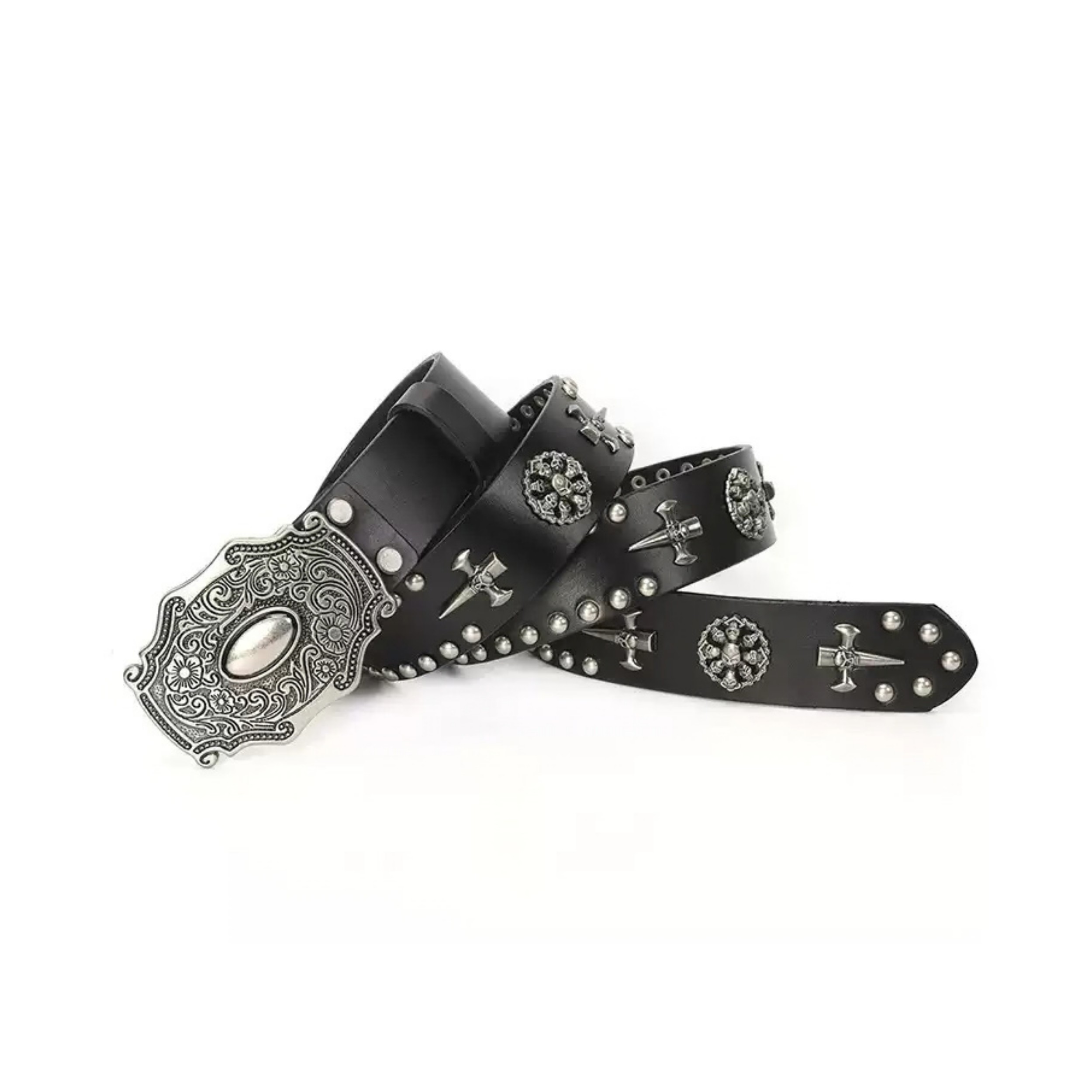 Şövalye Metal Tokalı Punk Tarzı Unisex Deri Kemer
