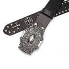 Şövalye Metal Tokalı Punk Tarzı Unisex Deri Kemer