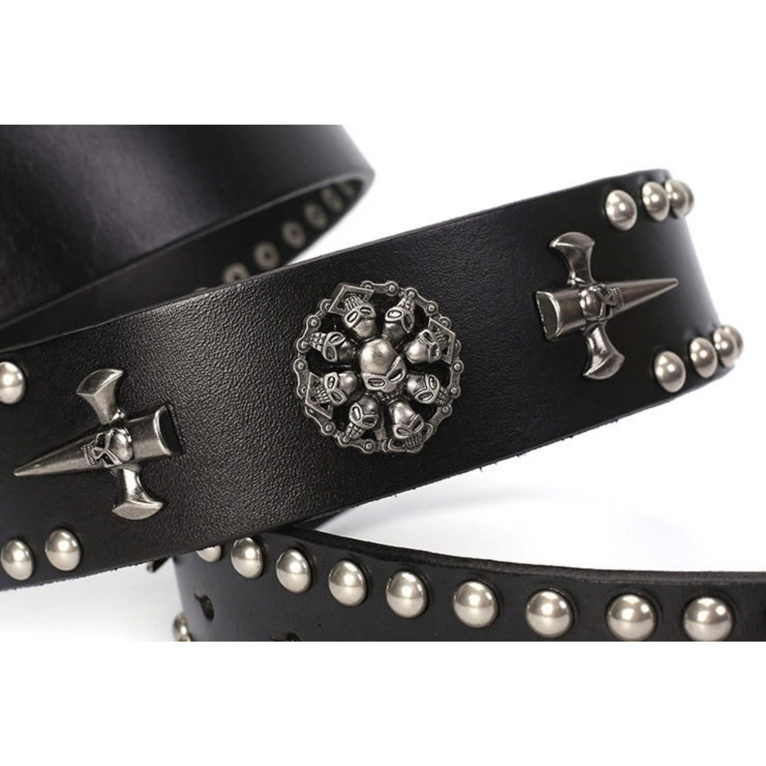 Şövalye Metal Tokalı Punk Tarzı Unisex Deri Kemer