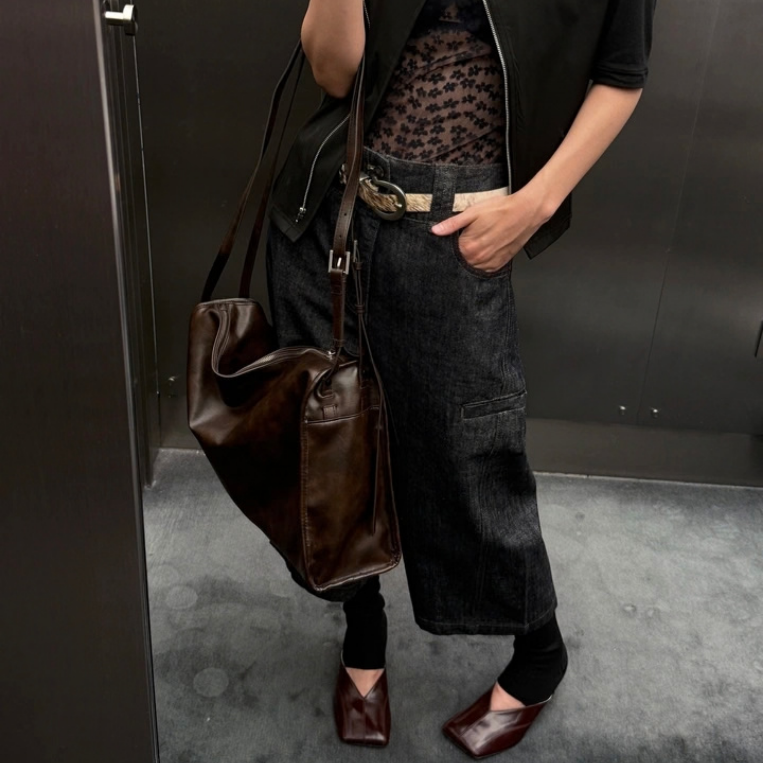 Slight Vogue At Nalı Tokalı Oymalı Unisex Deri Kemer